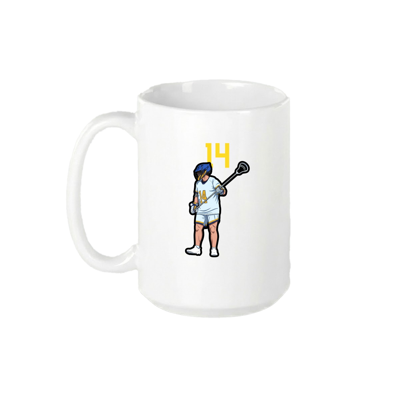 15oz Coffee Mug — Number Top in White