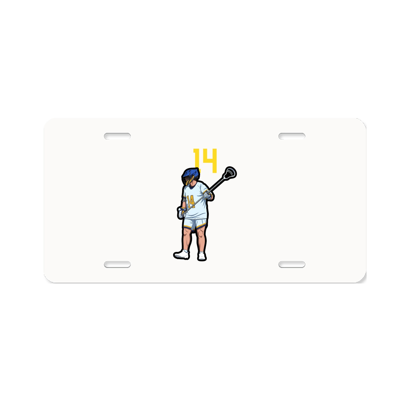 License Plate — Number Top in Classic