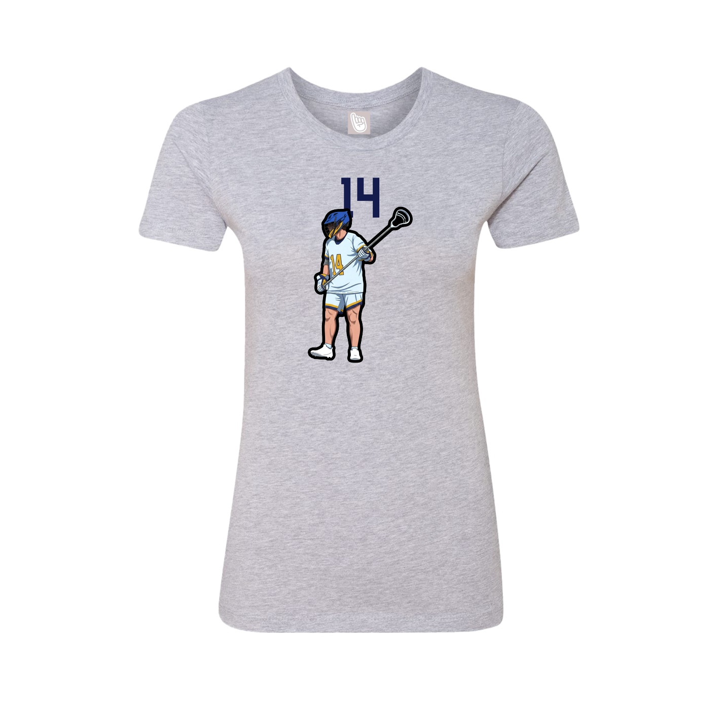 Womens Tee — Number Top in Grey