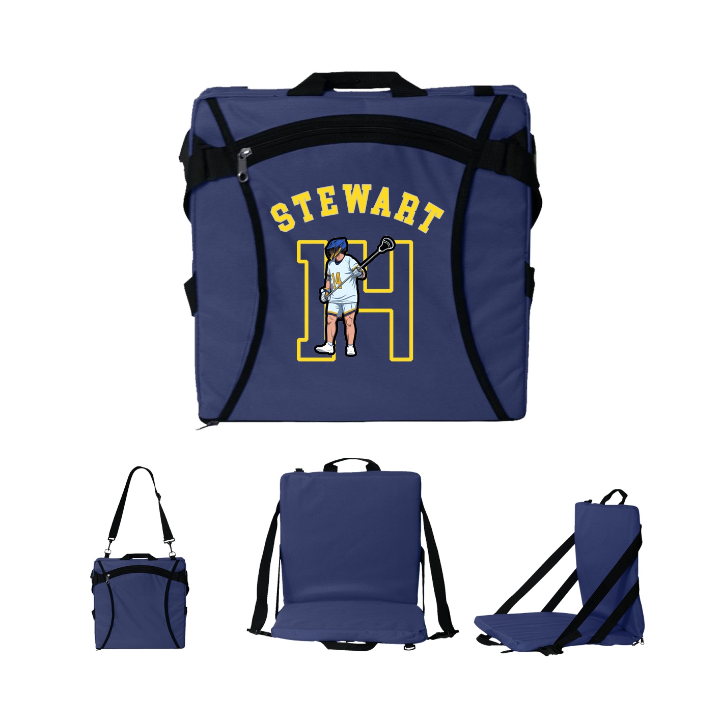 Folding Stadium Seat — Shirsey Arch in Navy