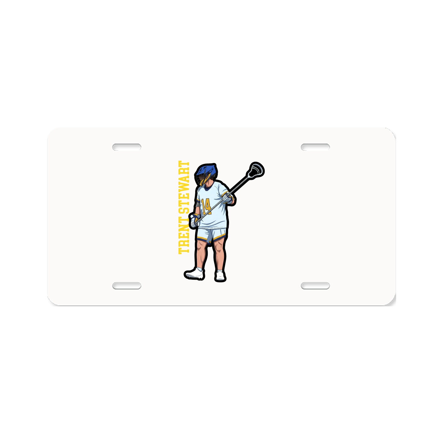 License Plate — Name Vertical in Classic