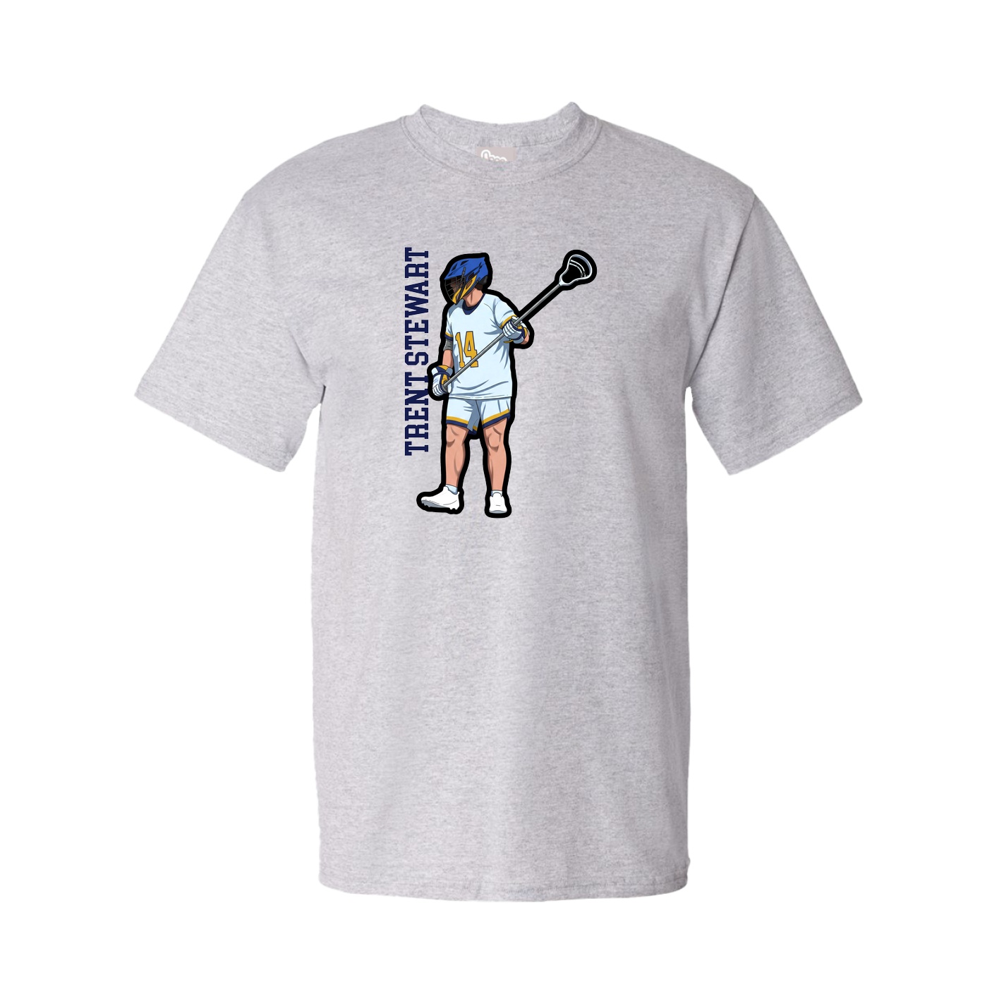 Tee — Name Vertical in Grey
