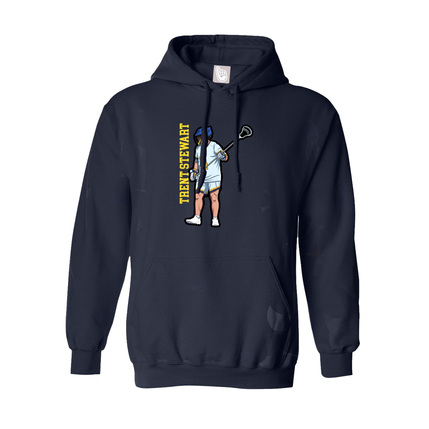 Youth Hoodie — Name Vertical in Navy