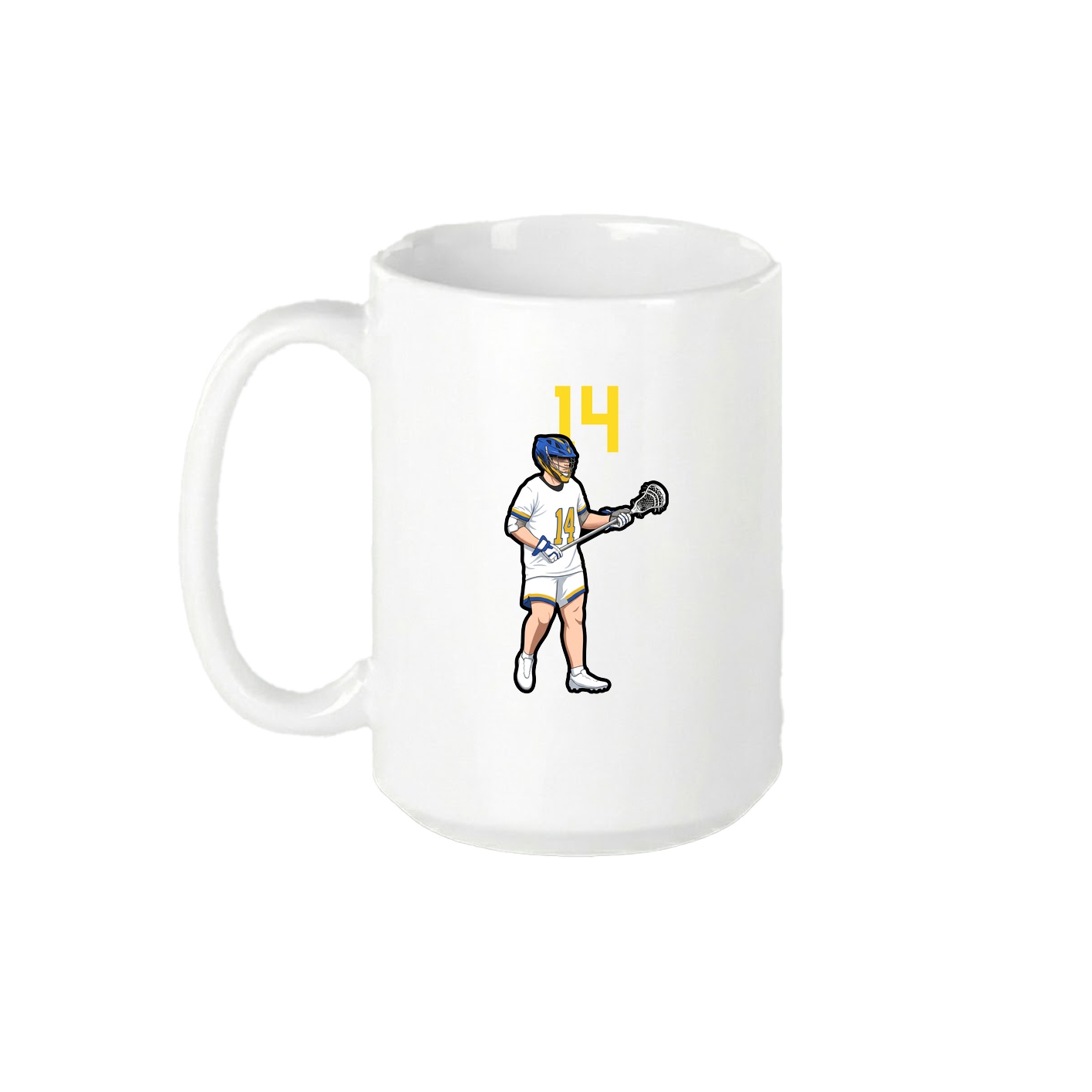 15oz Coffee Mug — Number Top in White