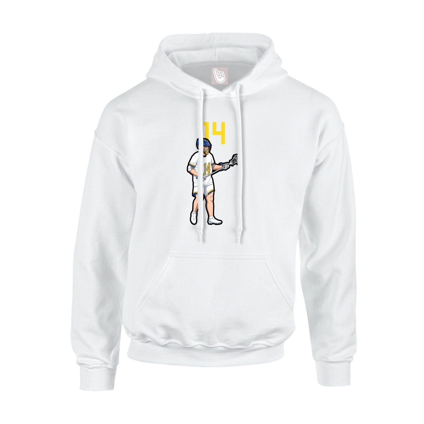 Hoodie — Number Top in White
