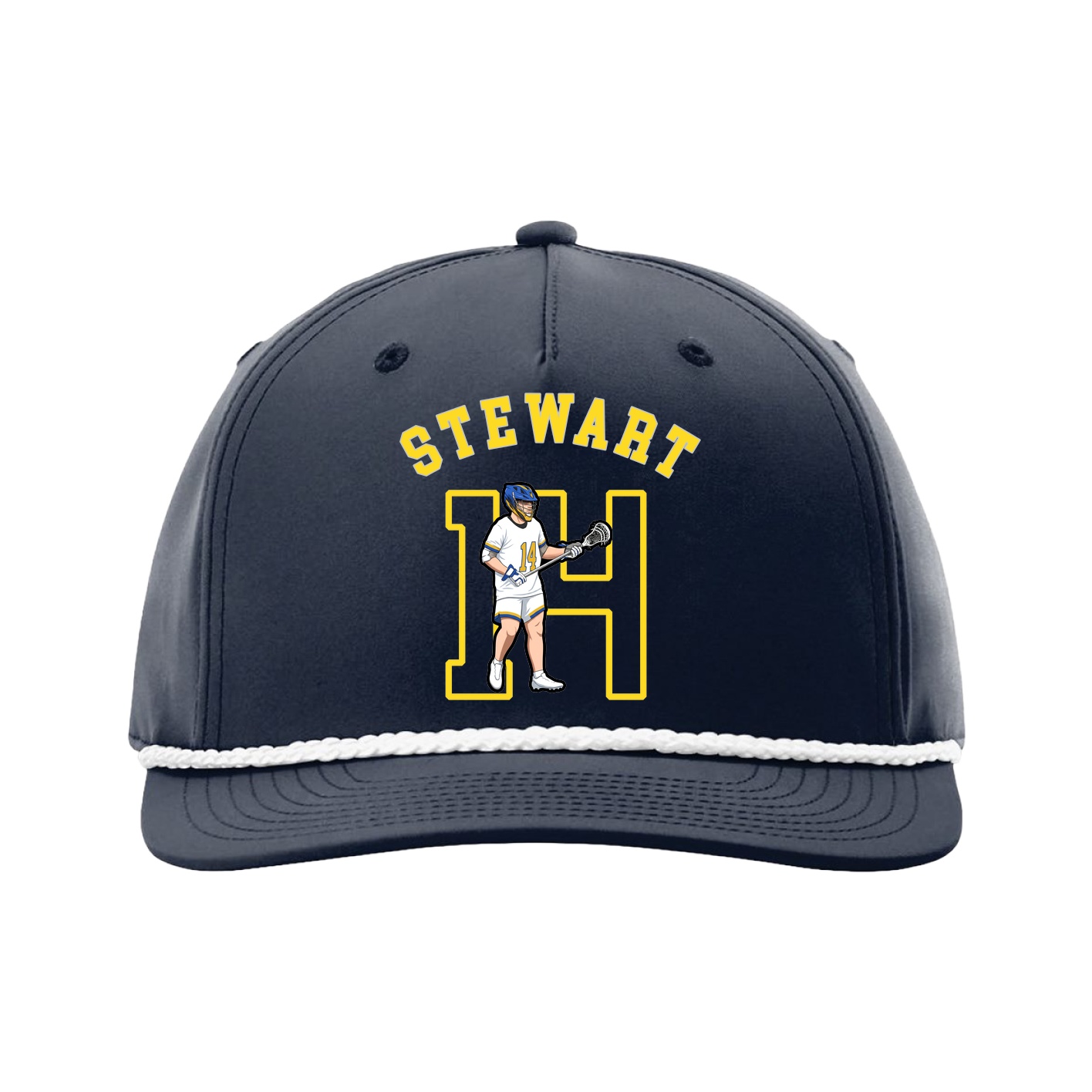 Five-Panel Classic Rope Cap — Shirsey Arch in Navy
