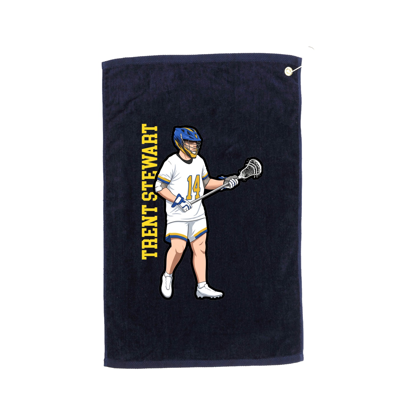 Golf Towel — Name Vertical in Navy