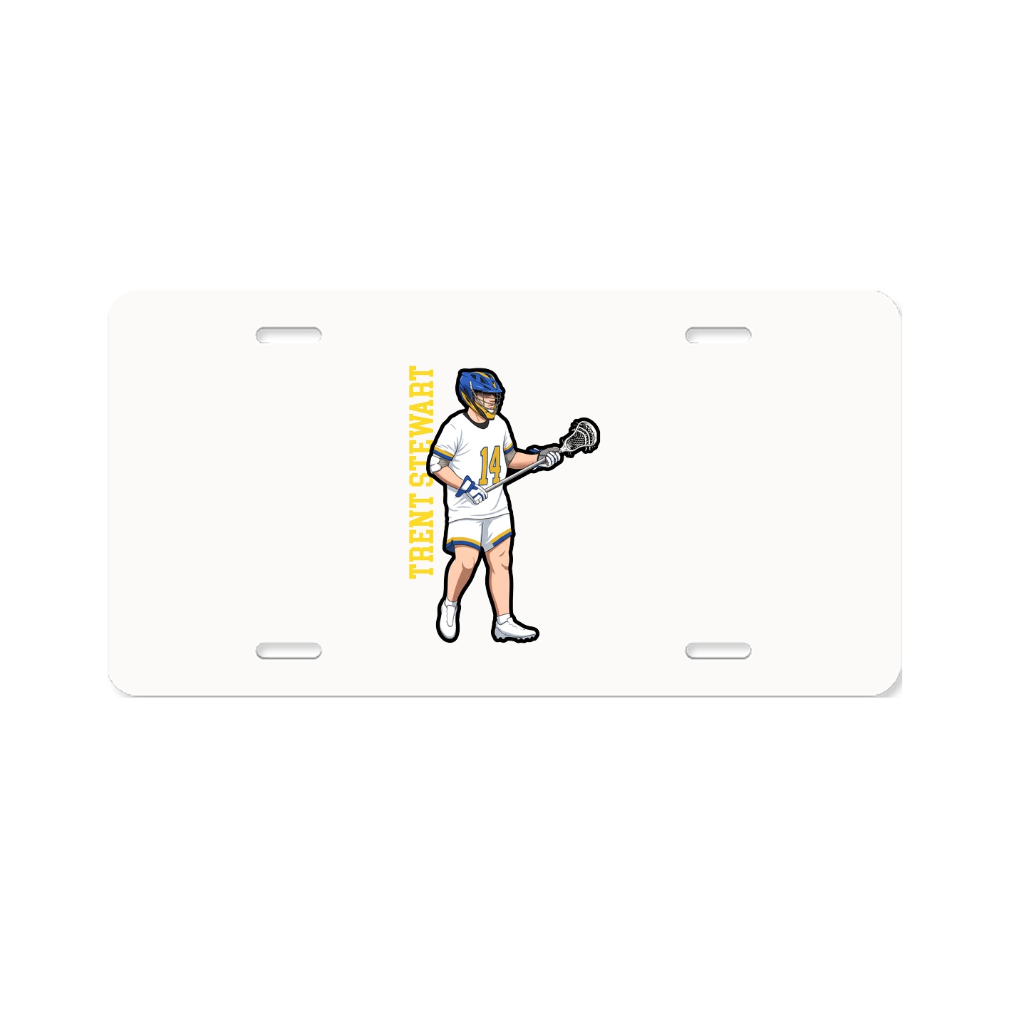License Plate — Name Vertical in Classic
