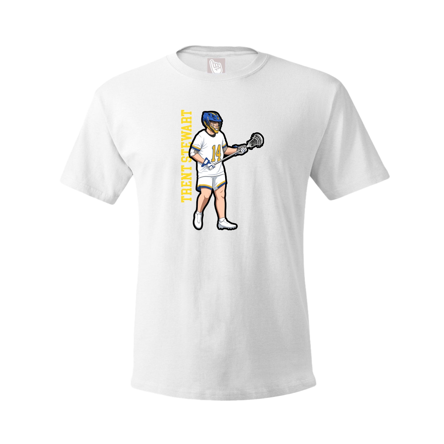Tee — Name Vertical in White