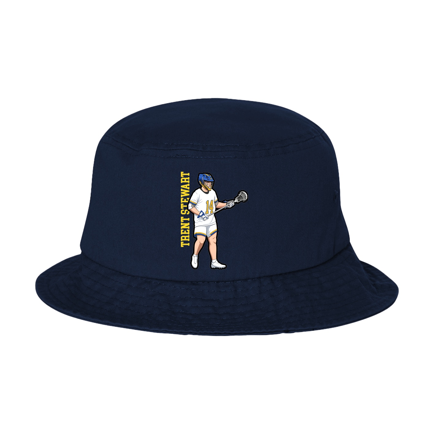 Bucket Cap — Name Vertical in Navy