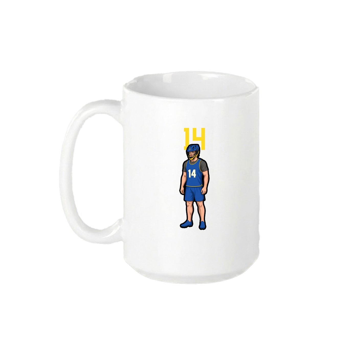 15oz Coffee Mug — Number Top in White
