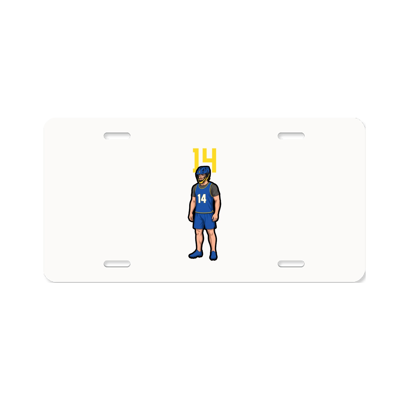 License Plate — Number Top in Classic