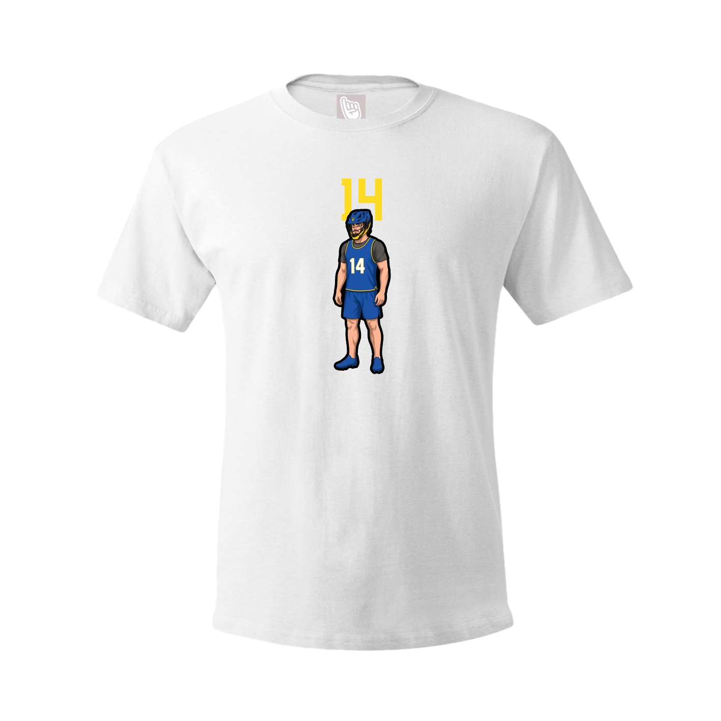 Youth Tee — Number Top in White
