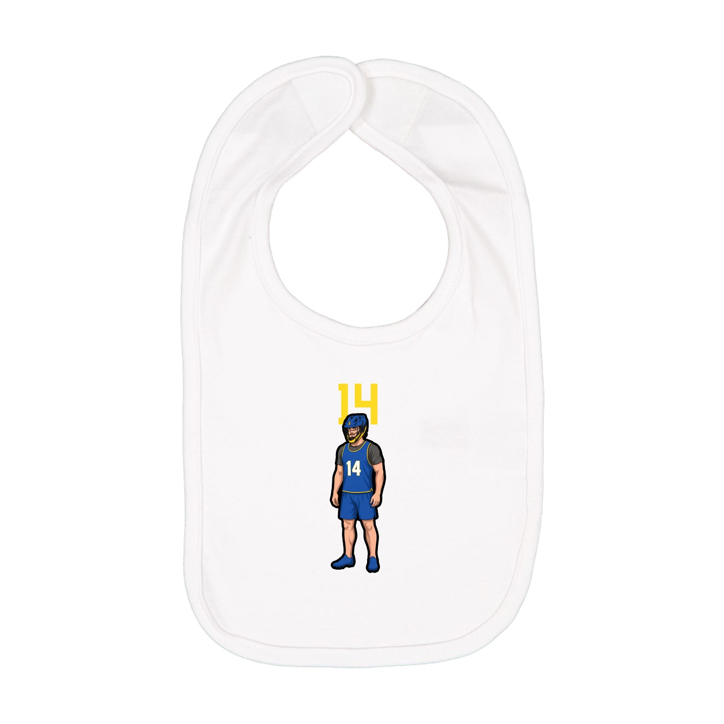 Infant Bib — Number Top in White