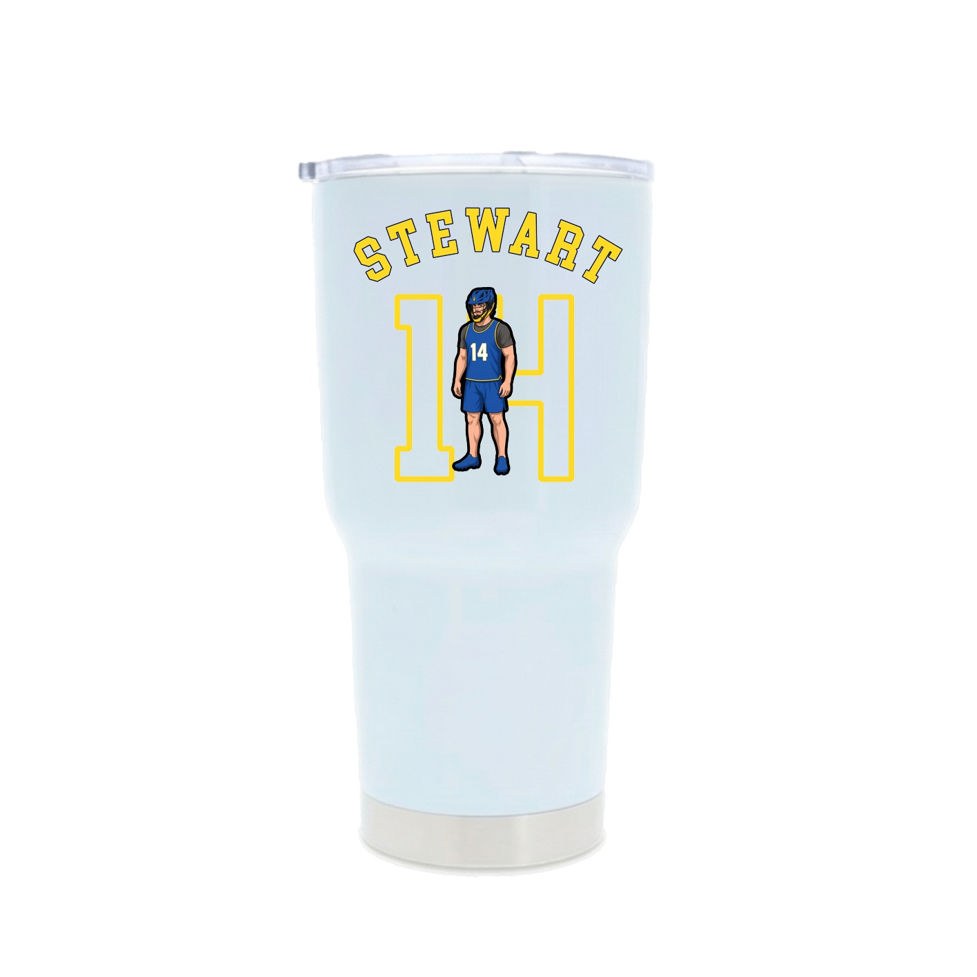 30oz Stainless Steel Tumbler — Shirsey Arch in White
