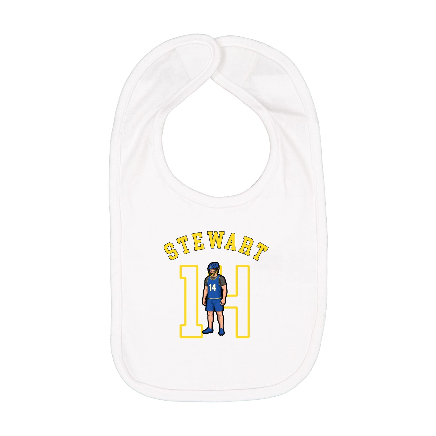 Infant Bib — Shirsey Arch in White