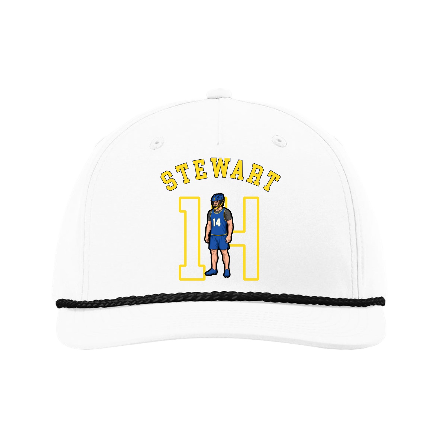 Five-Panel Classic Rope Cap — Shirsey Arch in White