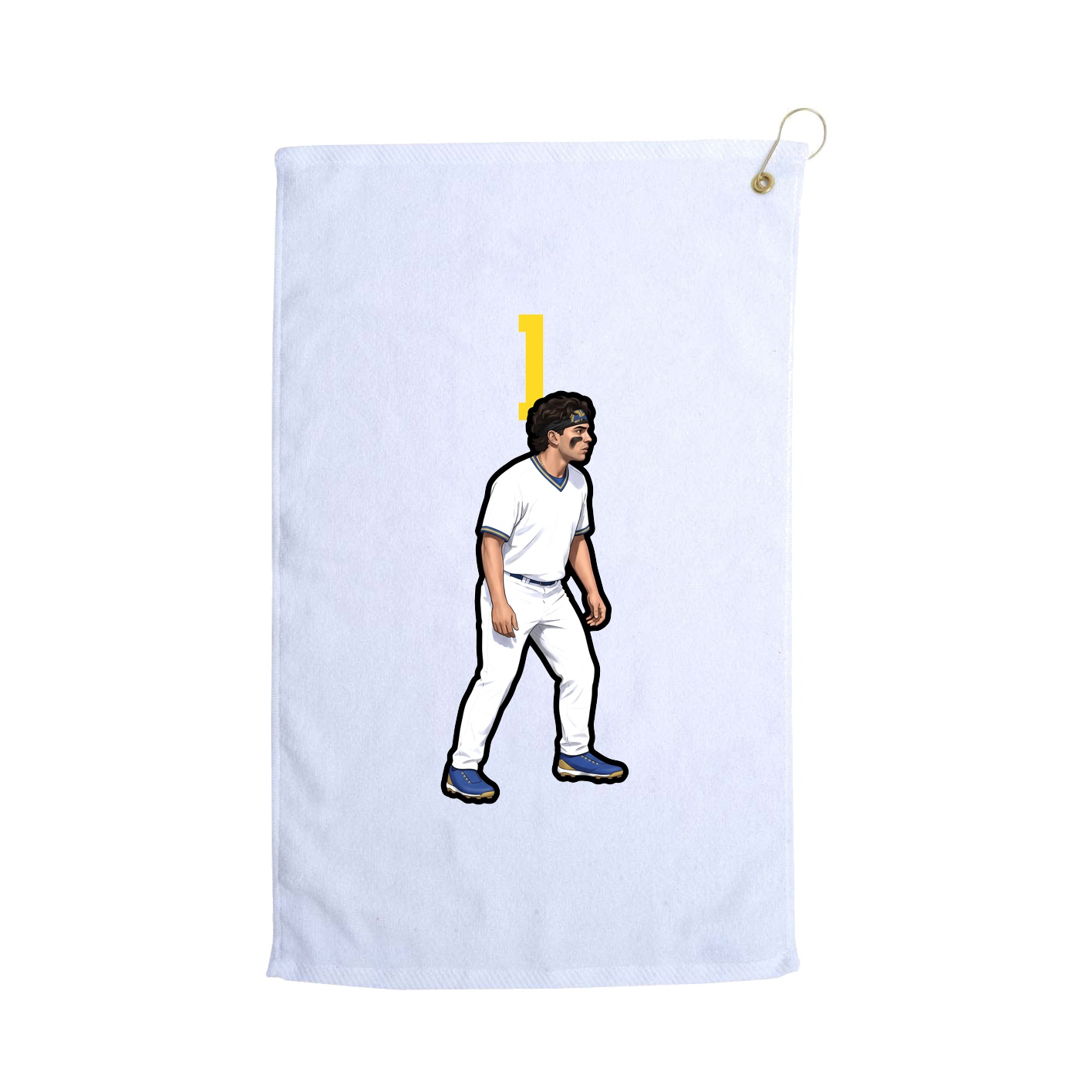 Golf Towel — Number Top in White