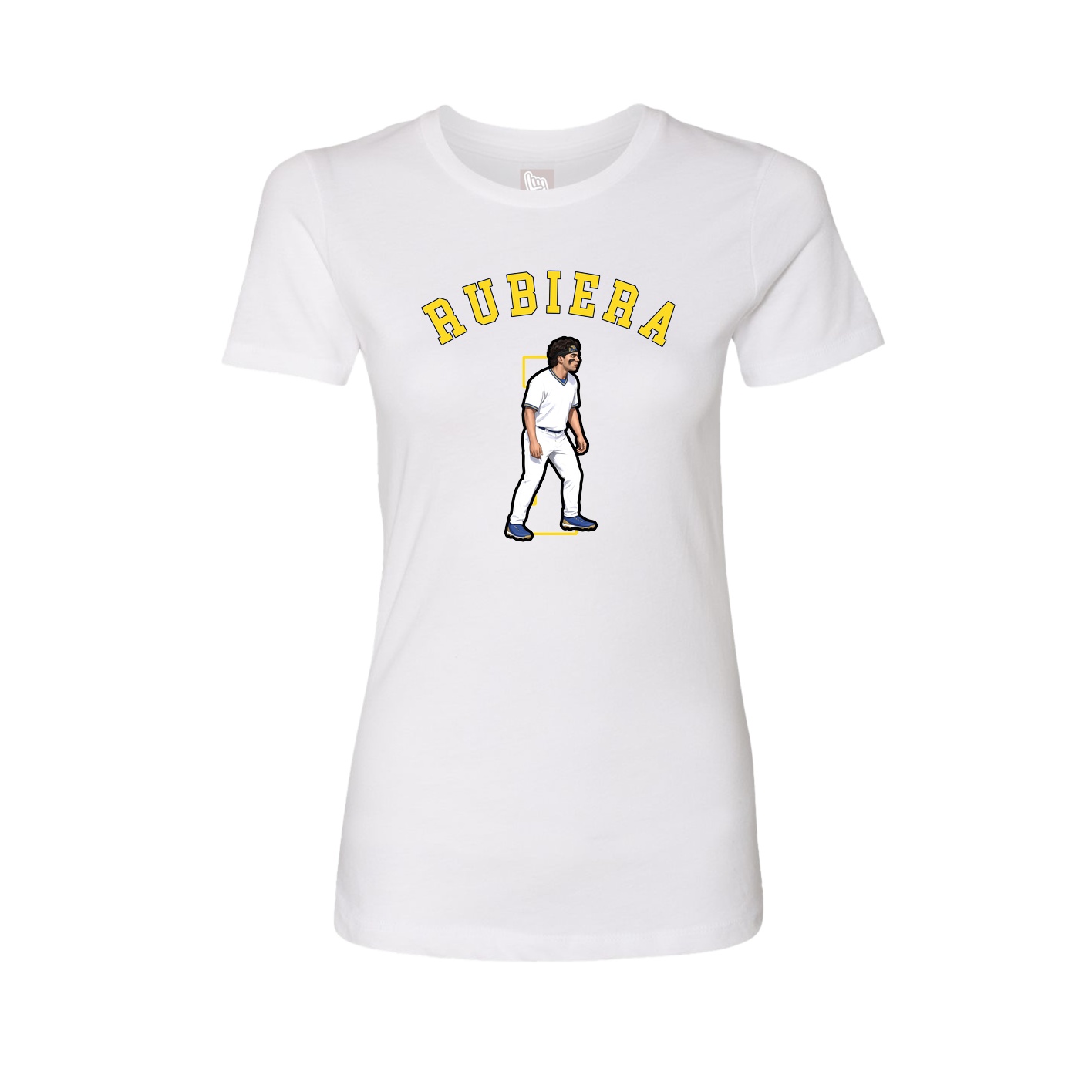 Fitted Women's Tee — Shirsey Arch in White