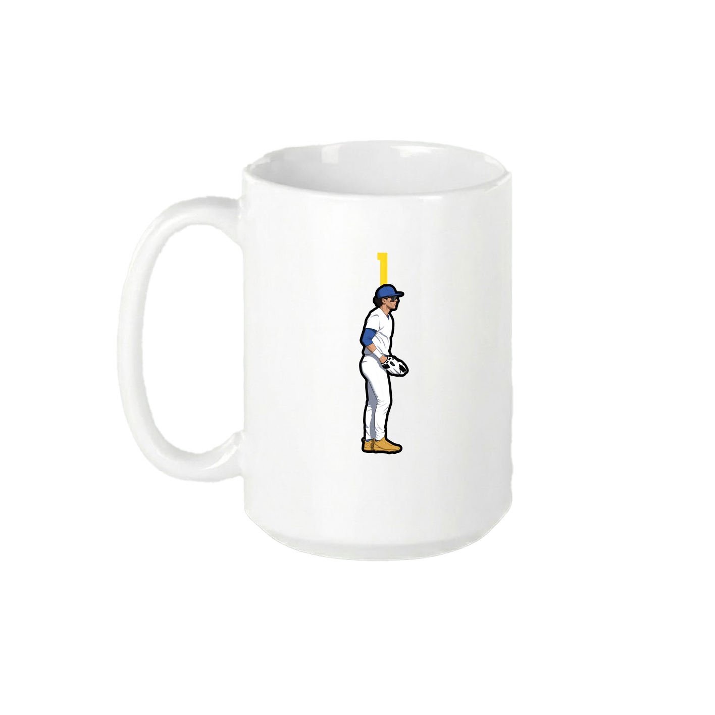 15oz Coffee Mug — Number Top in White