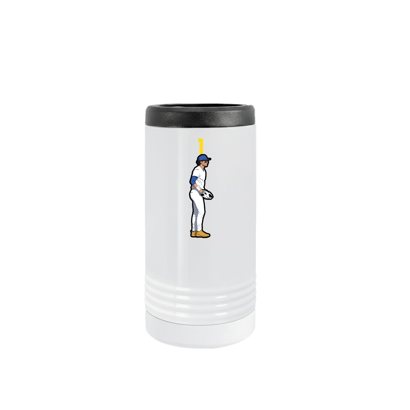 Slim Beverage Holder — Number Top in White