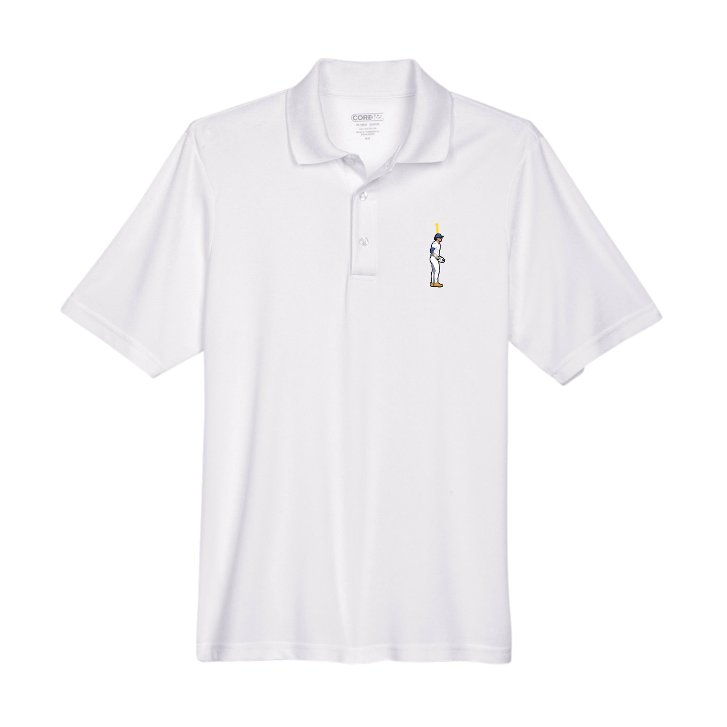 Performance Polo — Number Top in White