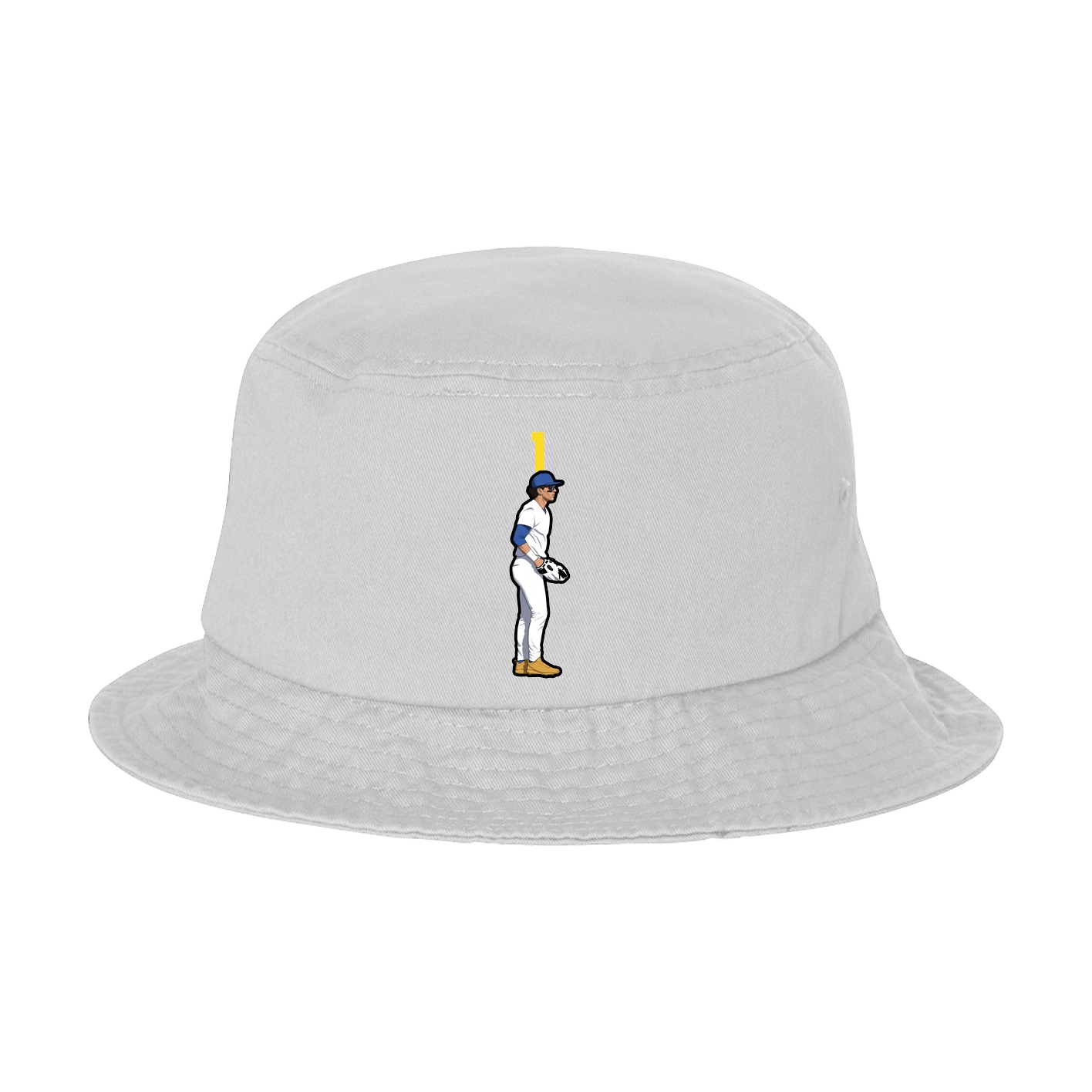 Bucket Cap — Number Top in White