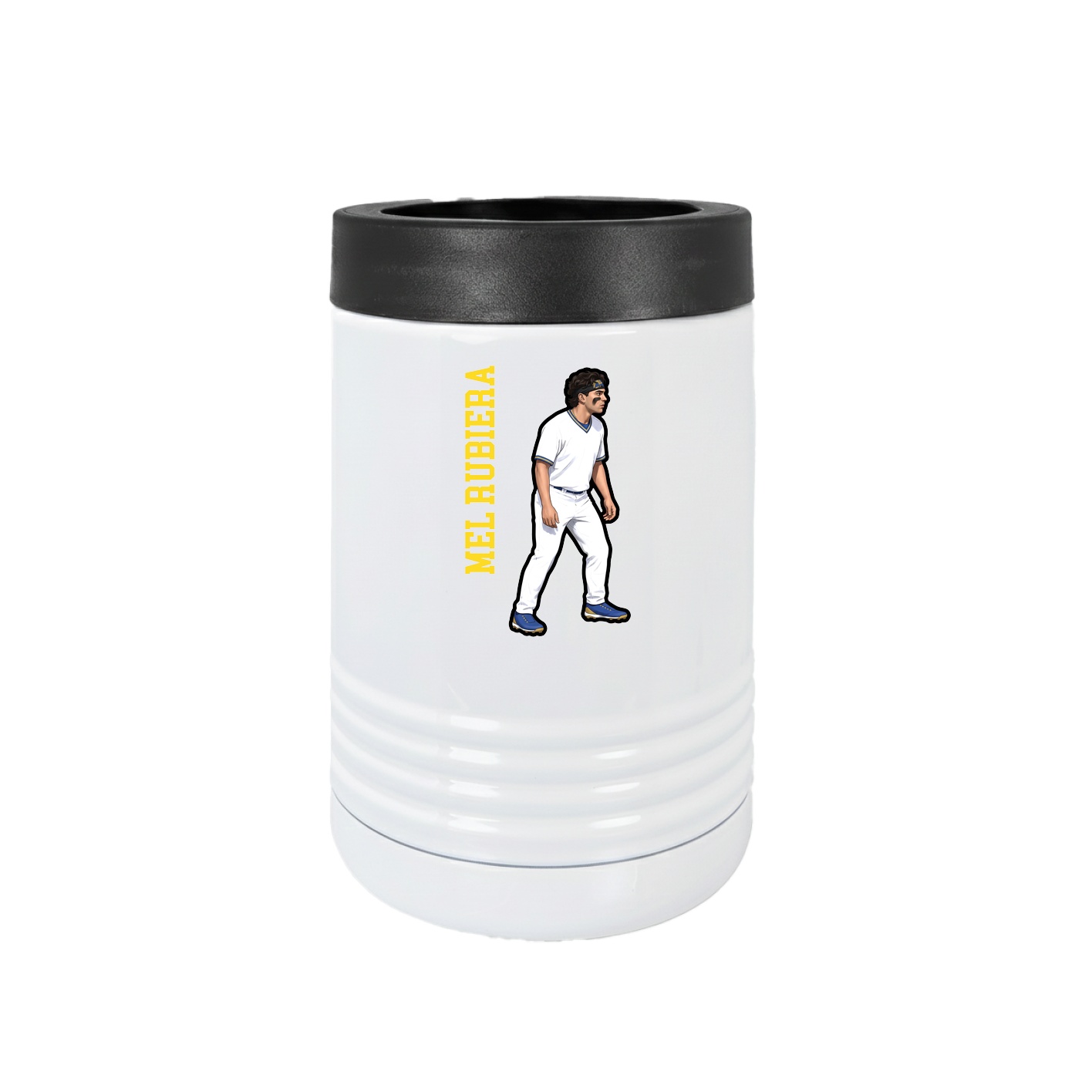 Beverage Holder — Name Vertical in White