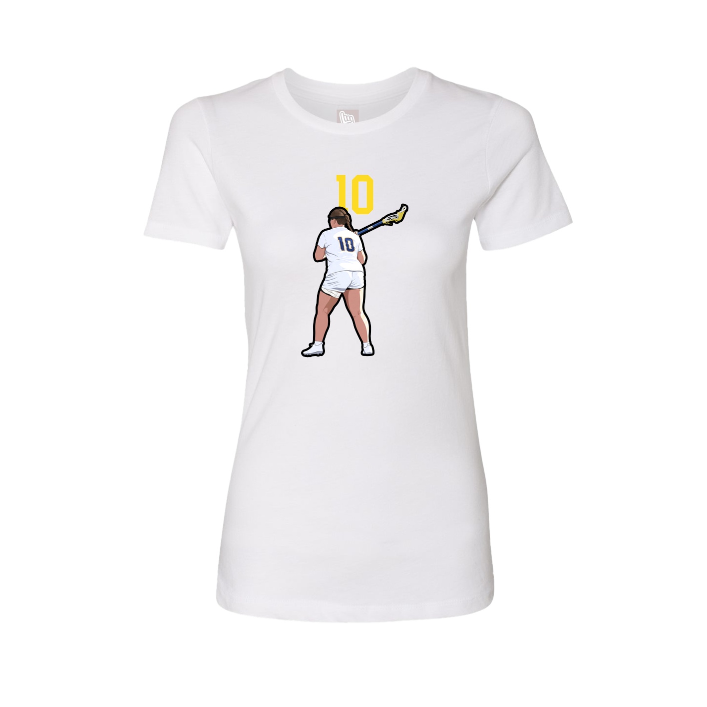 Fitted Women's Tee — Number Top in White