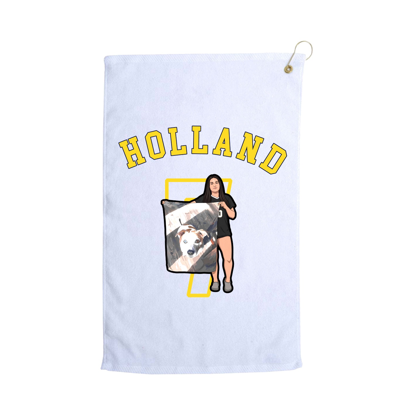 Golf Towel — Shirsey Arch in White