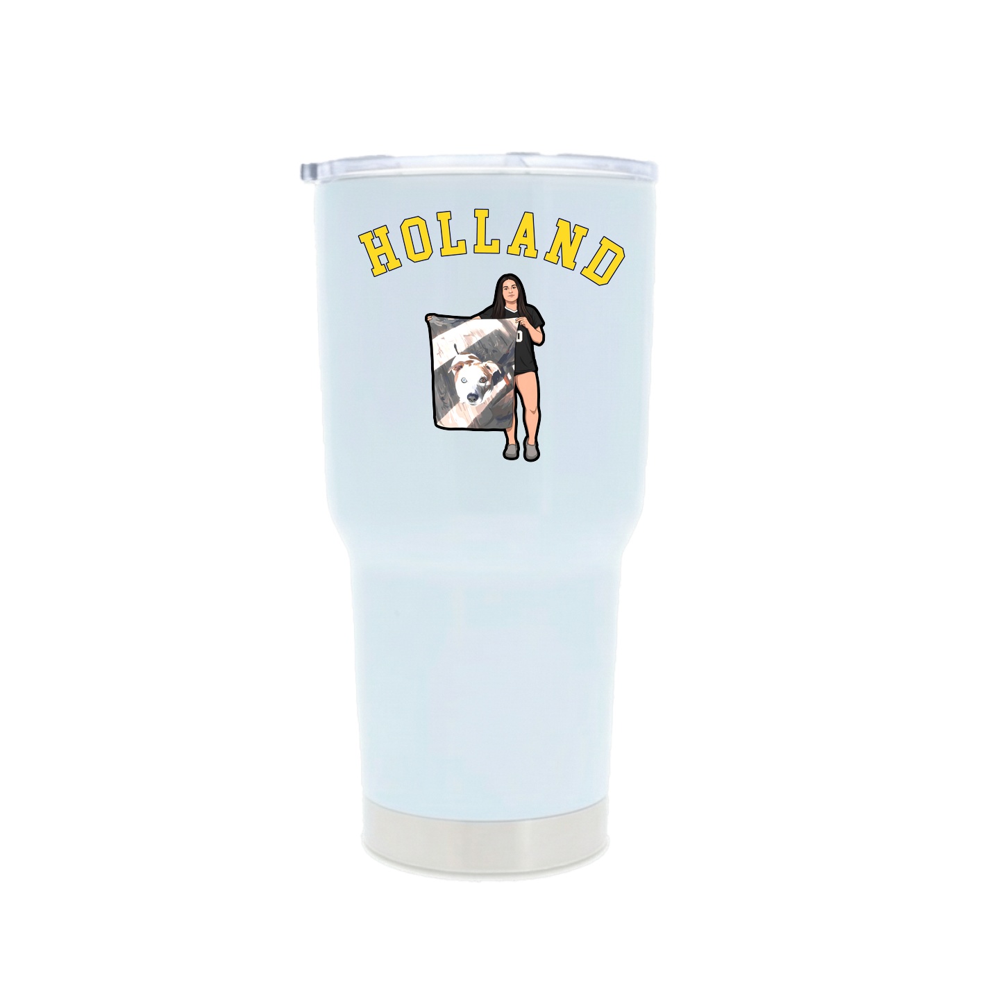 30oz Stainless Steel Tumbler — Shirsey Arch in White