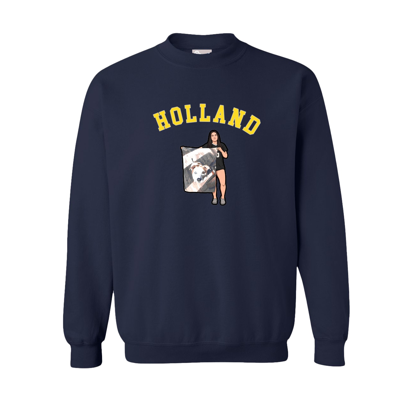 Fleece Crew — Shirsey Arch in Navy