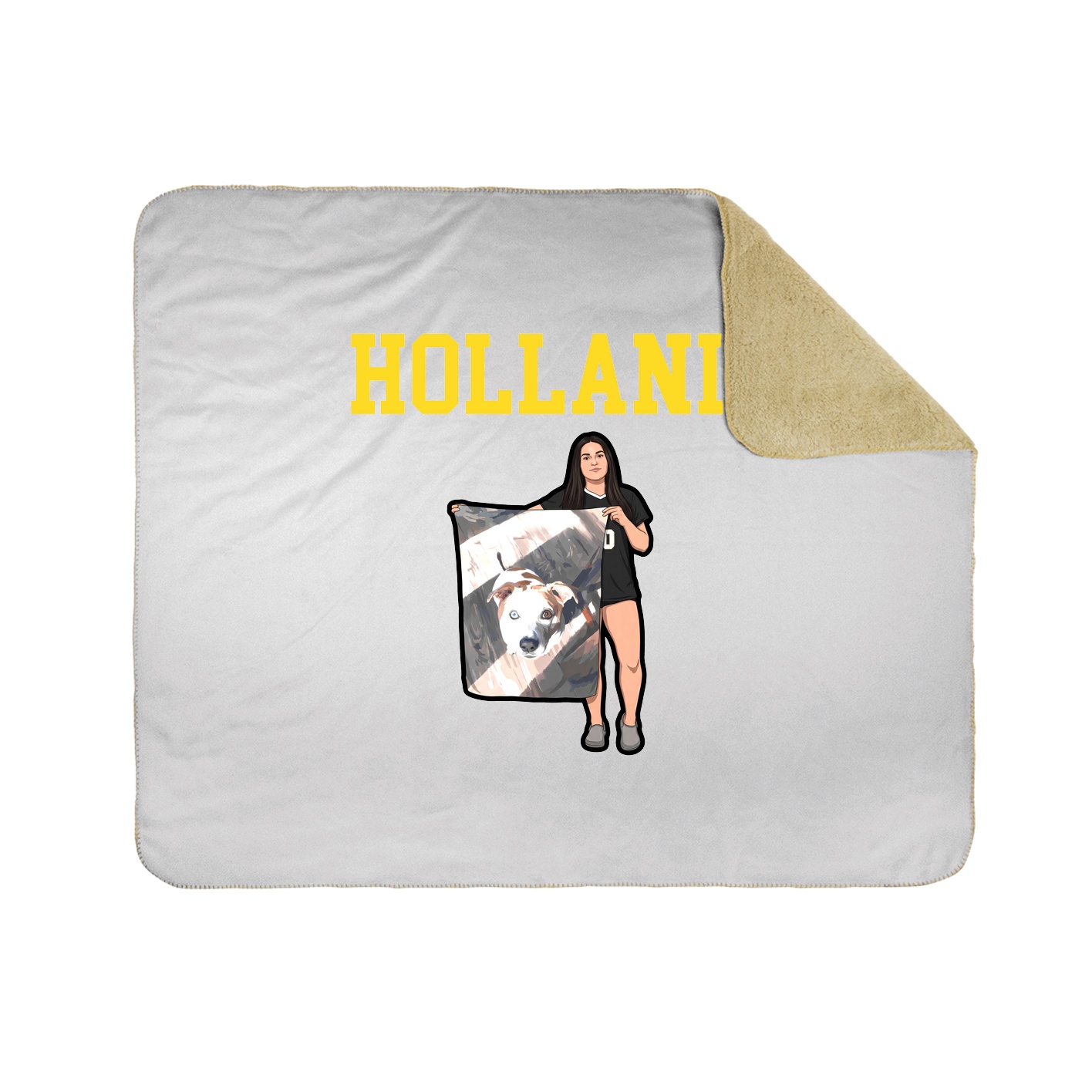 Throw Blanket — Shirsey in White