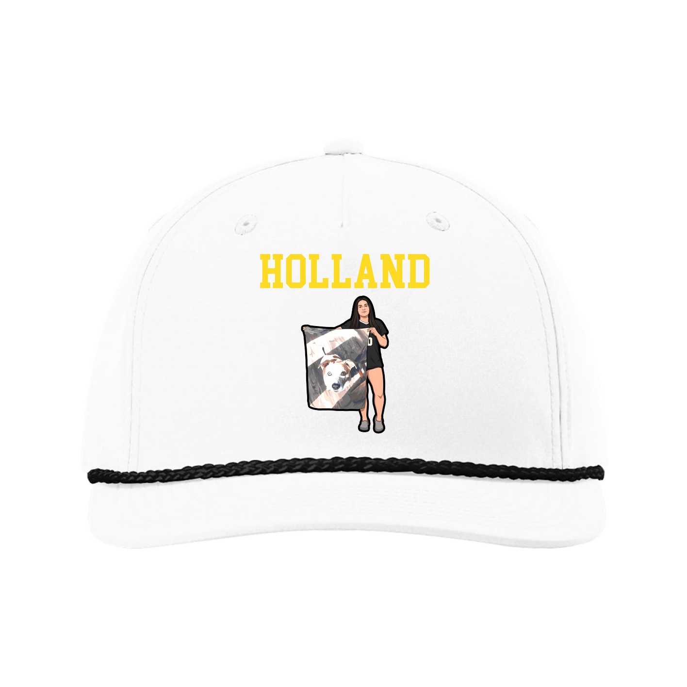 Five-Panel Classic Rope Cap — Shirsey in White