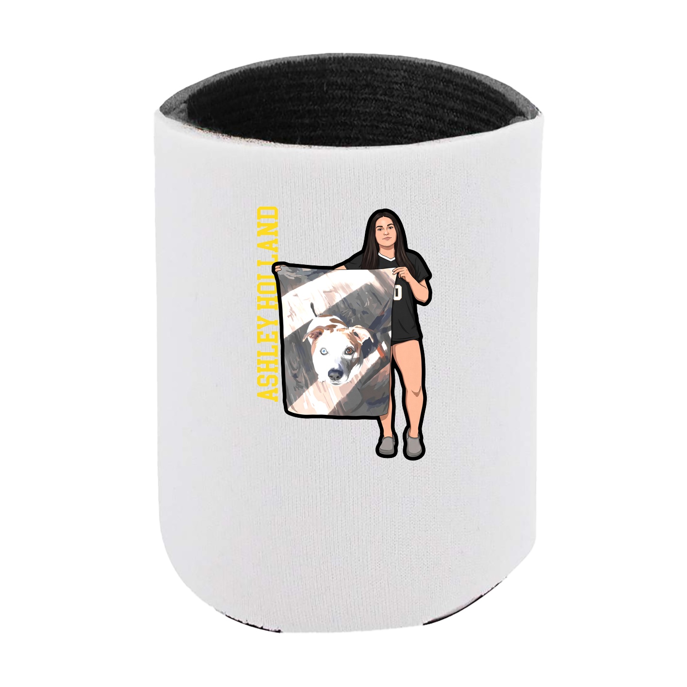 Can Holder — Name Vertical in White