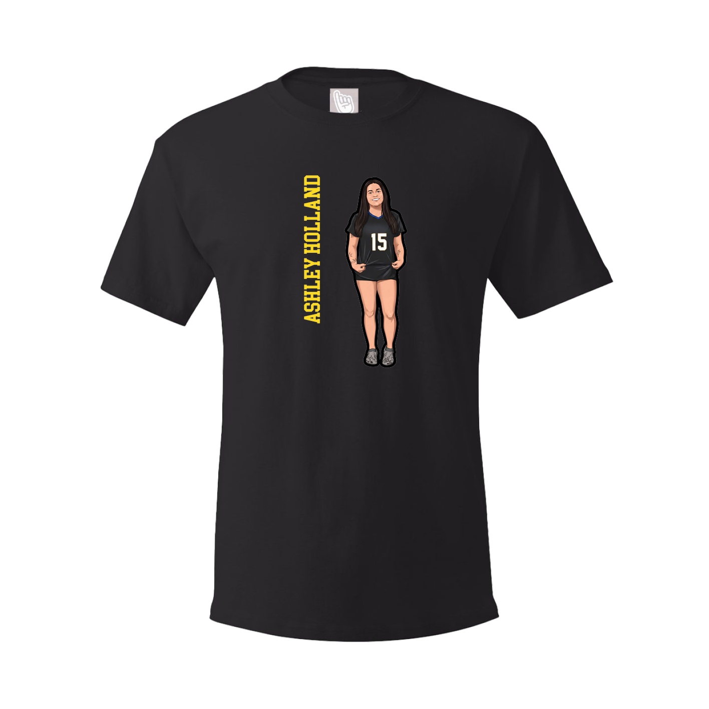 Tee — Name Vertical in Black
