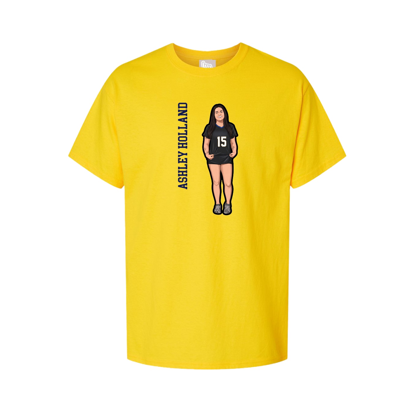Tee — Name Vertical in Gold