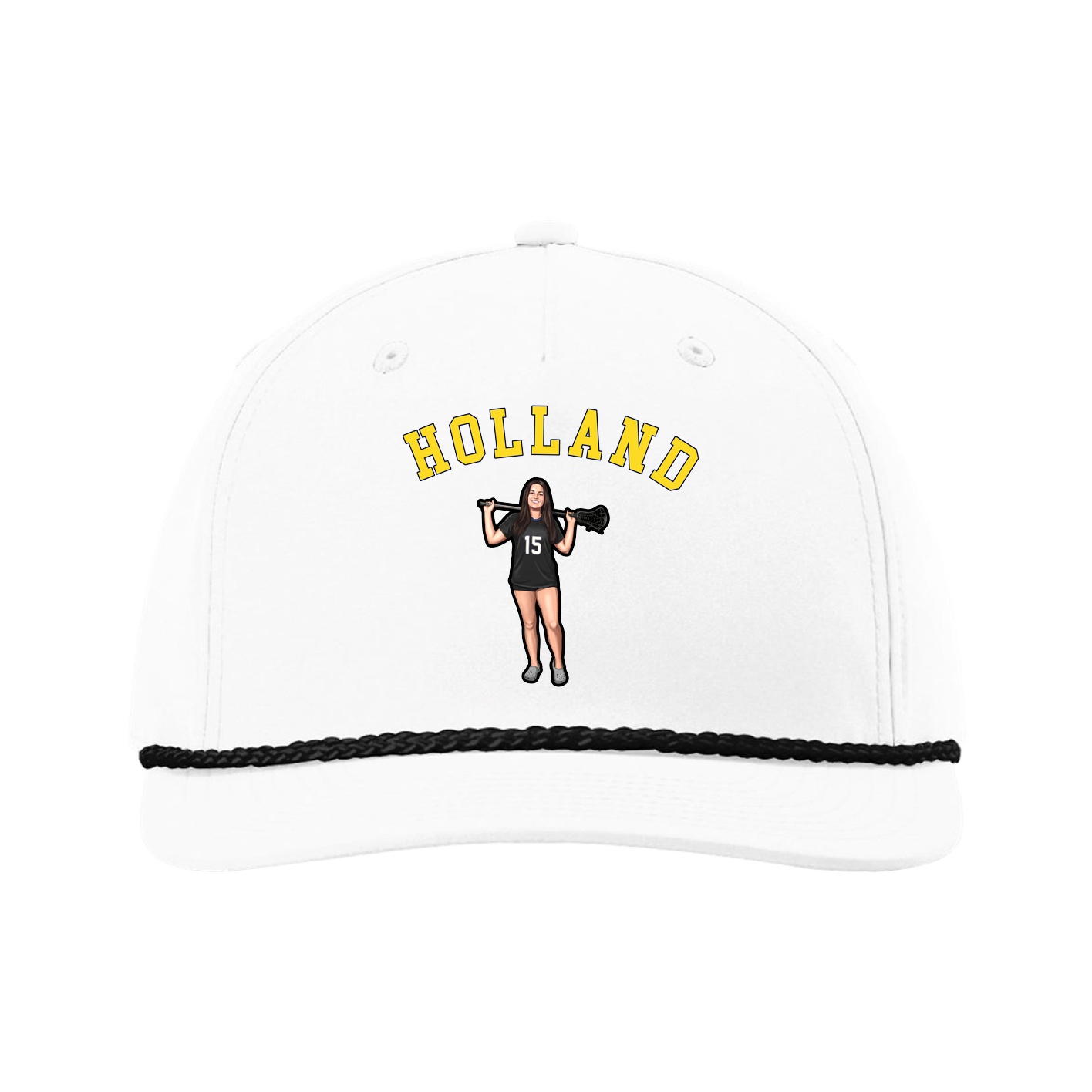 Five-Panel Classic Rope Cap — Shirsey Arch in White