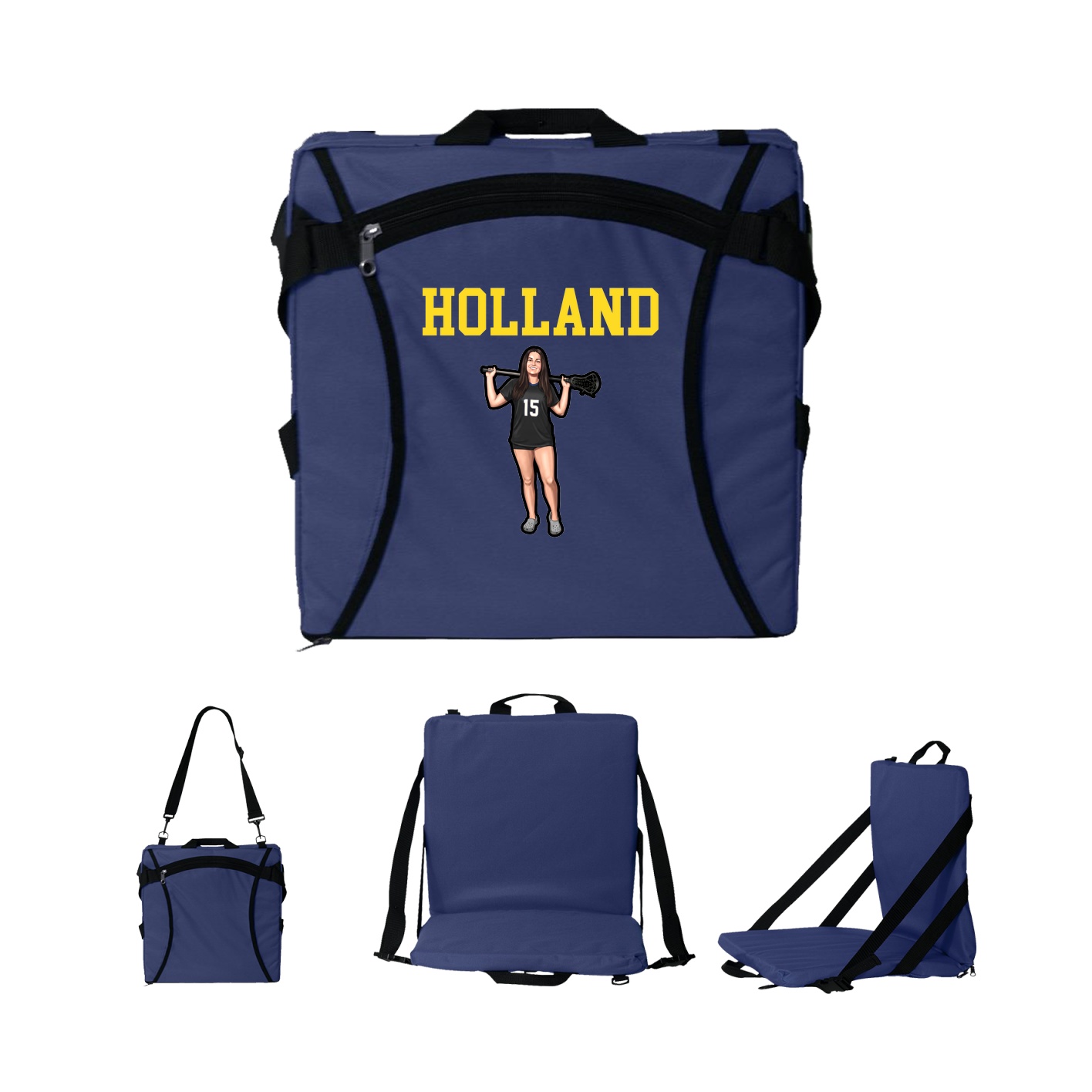 Folding Stadium Seat — Shirsey in Navy