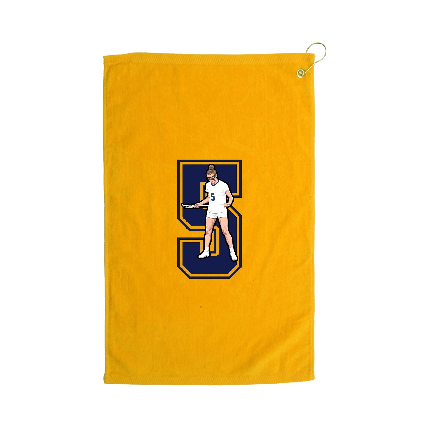 Golf Towel — Number in Gold