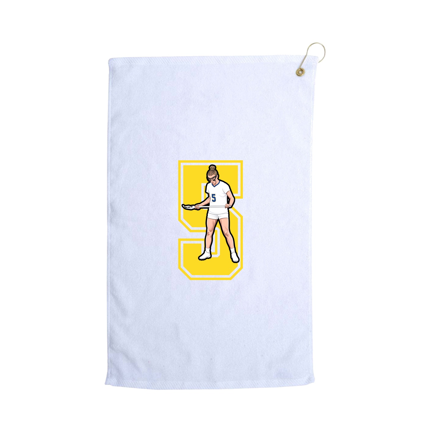 Golf Towel — Number in White