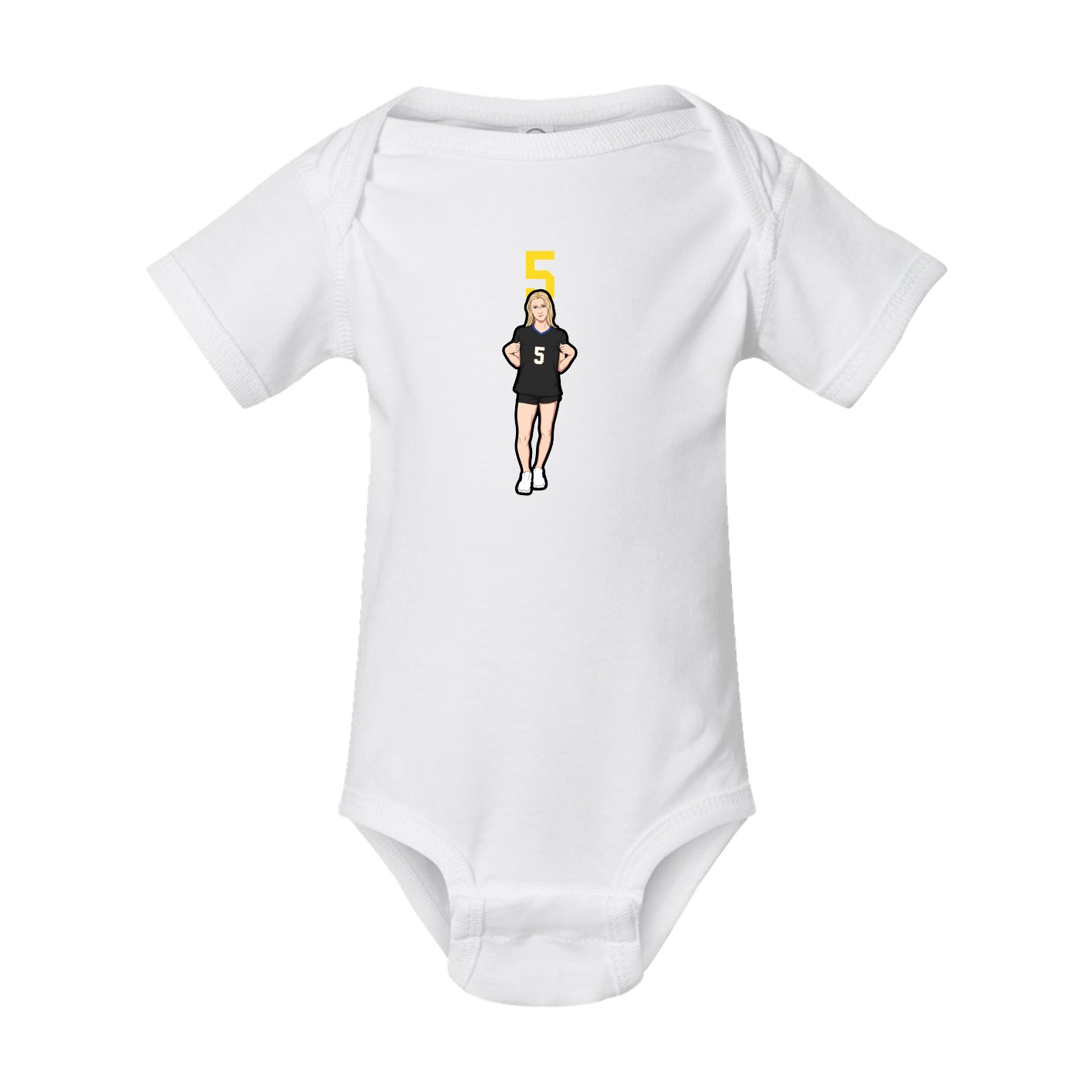 Baby Onesie — Number Top in White