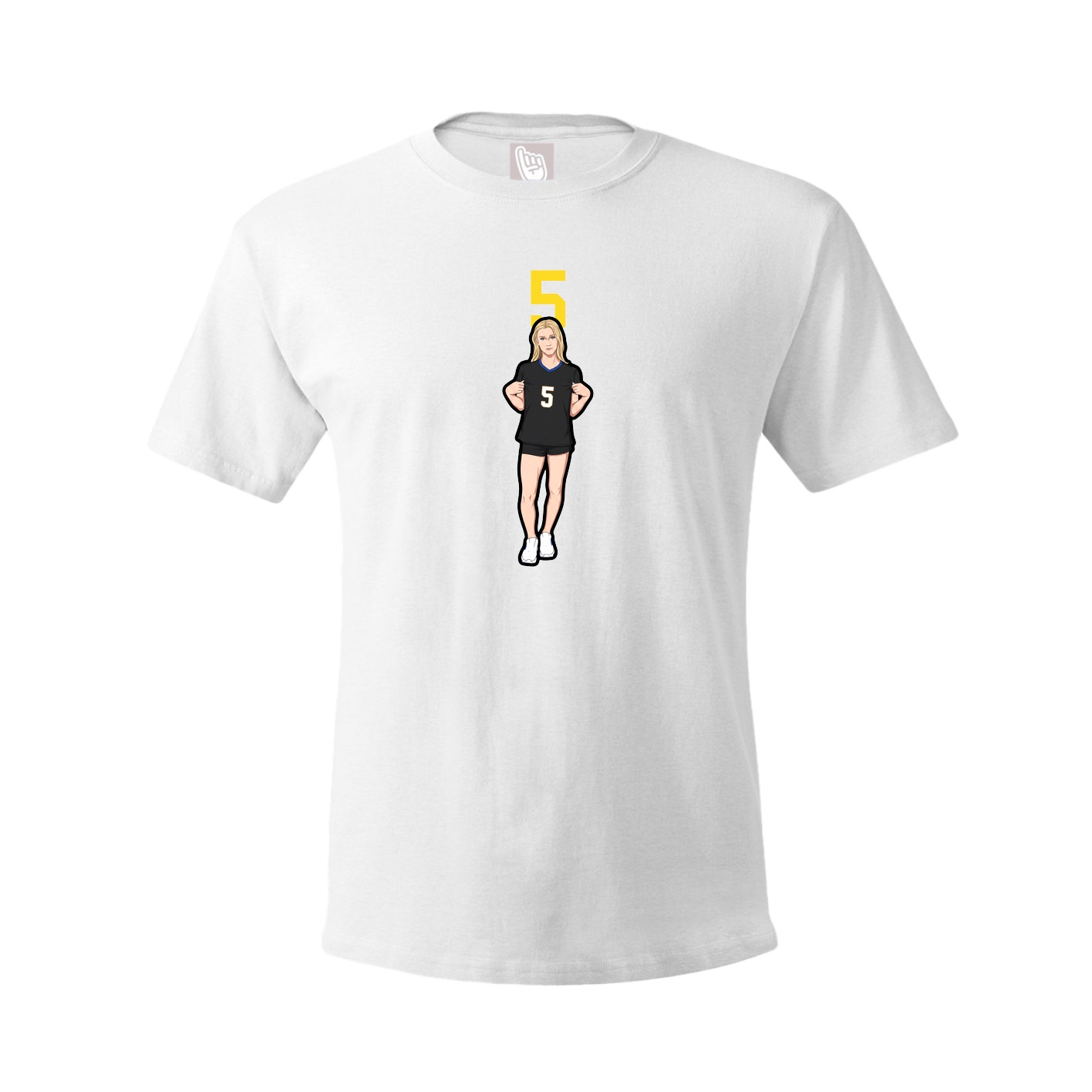Youth Tee — Number Top in White