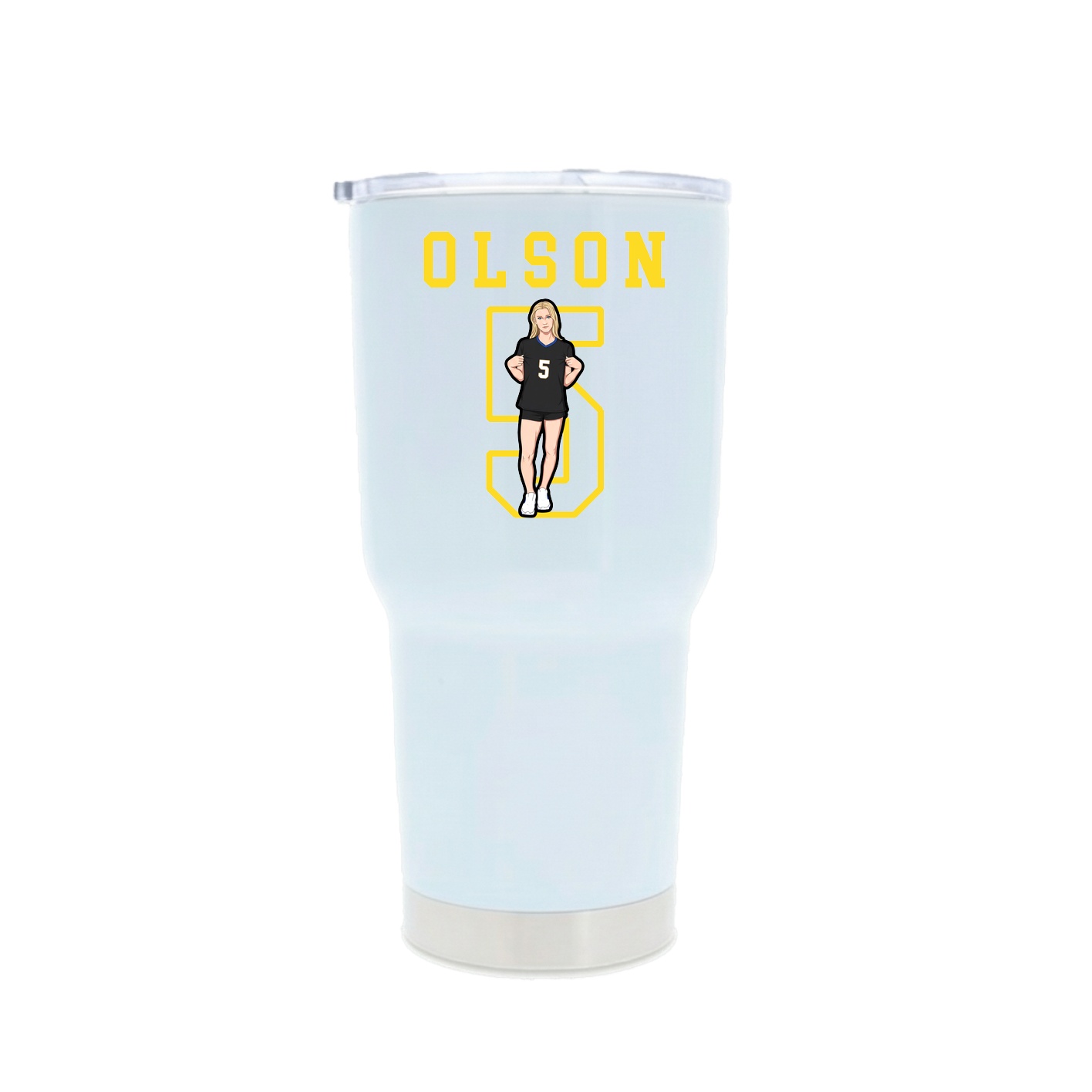 30oz Stainless Steel Tumbler — Shirsey in White