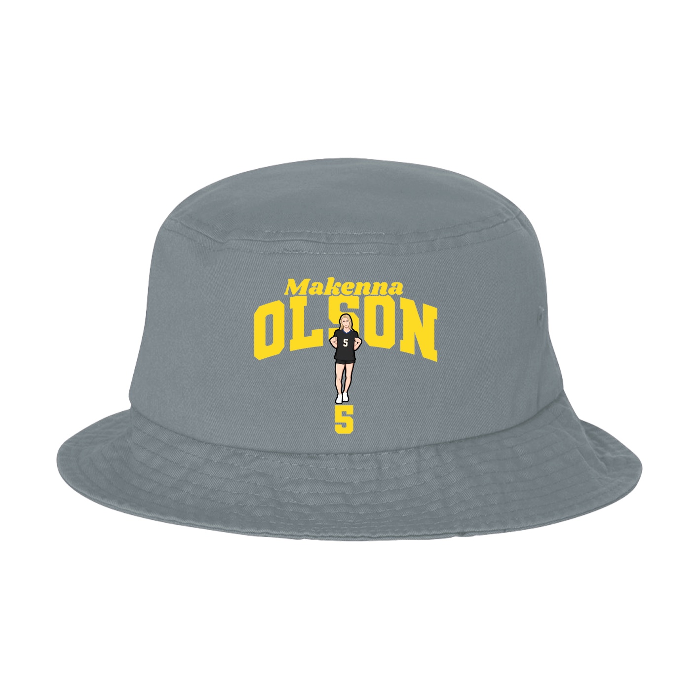 Bucket Cap — Signature Arch in Grey
