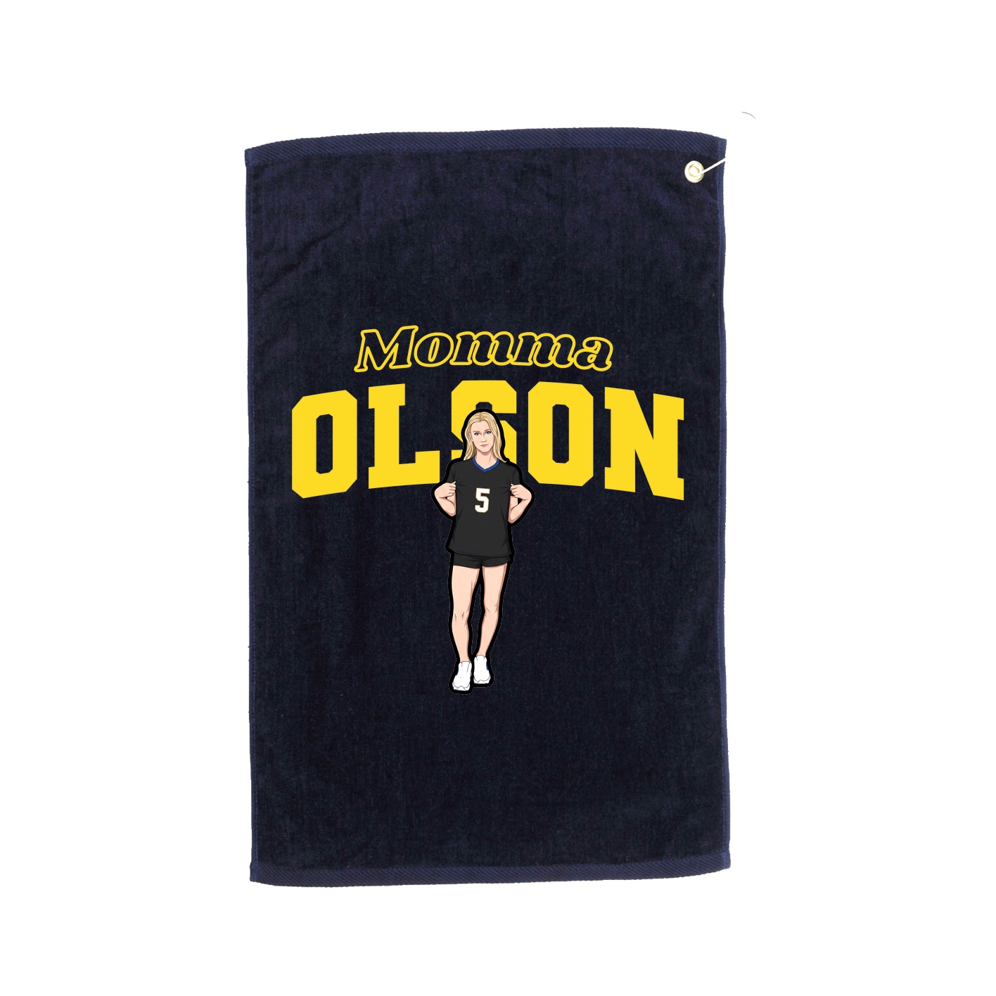 Golf Towel — Mothers Day Block in Navy