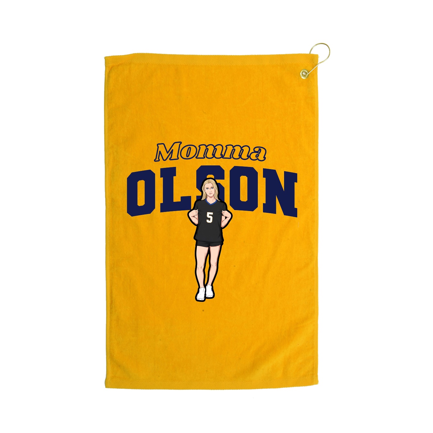 Golf Towel — Mothers Day Block in Gold