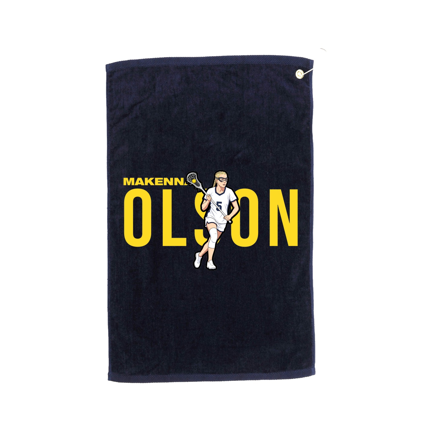 Golf Towel — Player Name in Navy