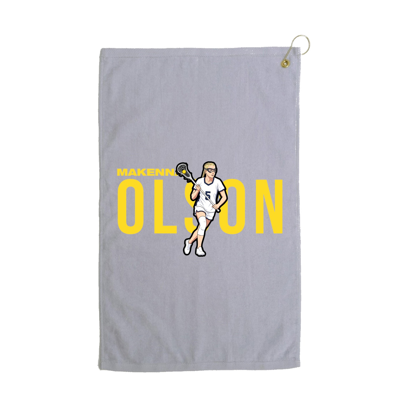 Golf Towel — Player Name in Grey