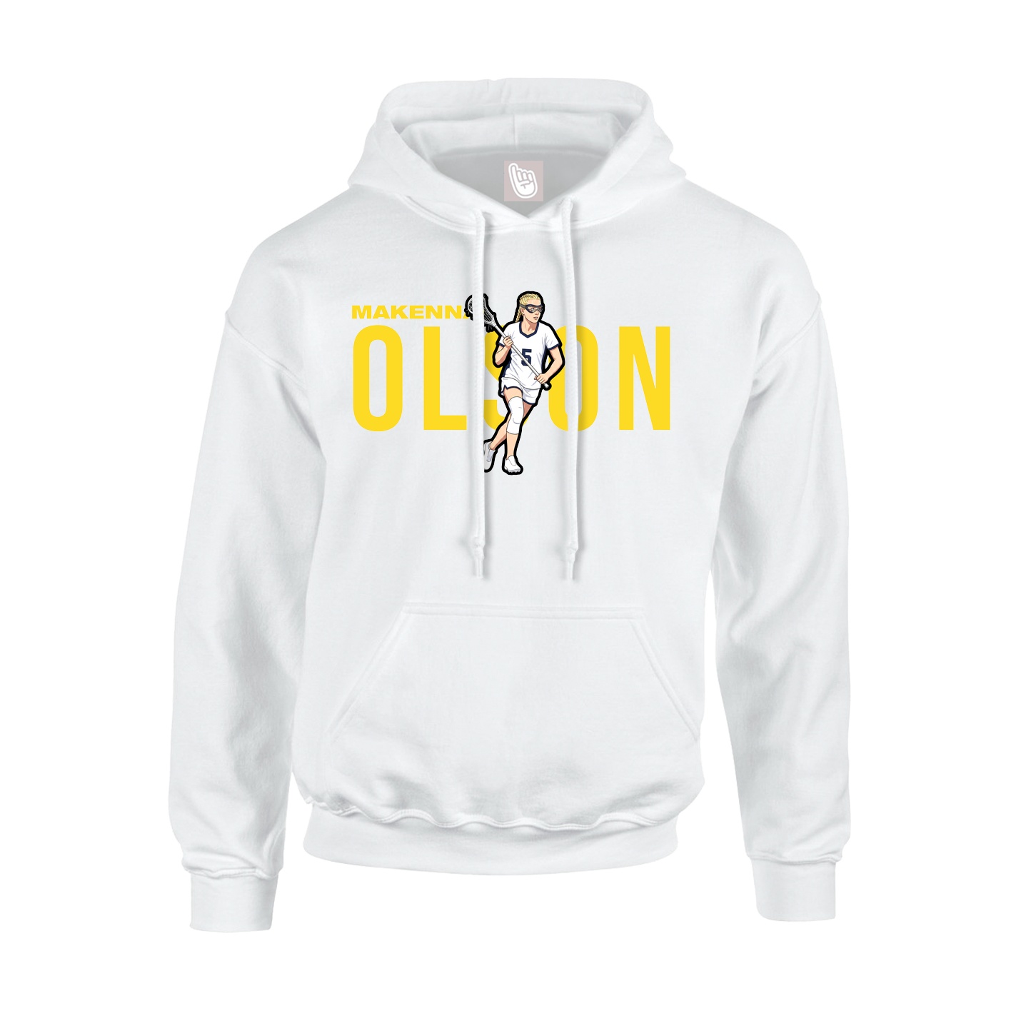 Youth Hoodie — Player Name in White